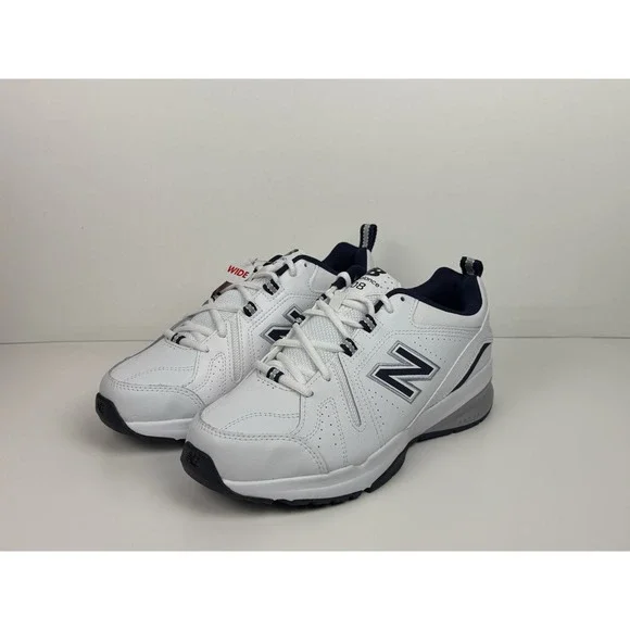 New Balance 608v5 Training Shoe Men's Size 10 4E Wide White/Blue MX608WN5